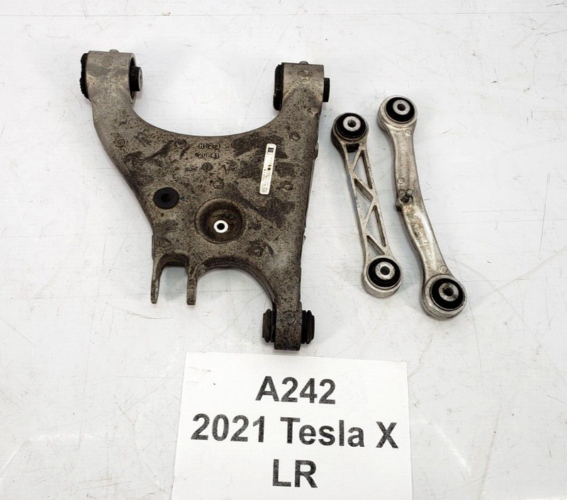 ✅ 16-21 OEM Tesla Model X Rear Left Driver Lower Upper Control Arm SET Of 3
