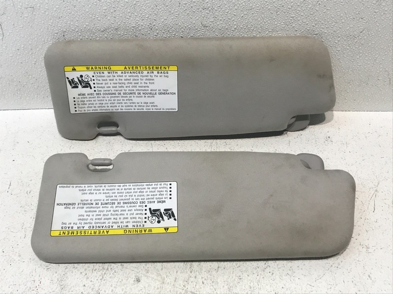 2010-2015 Toyota Prius Driver Left Right Passenger Sun Visor Gray Cloth Pair OEM