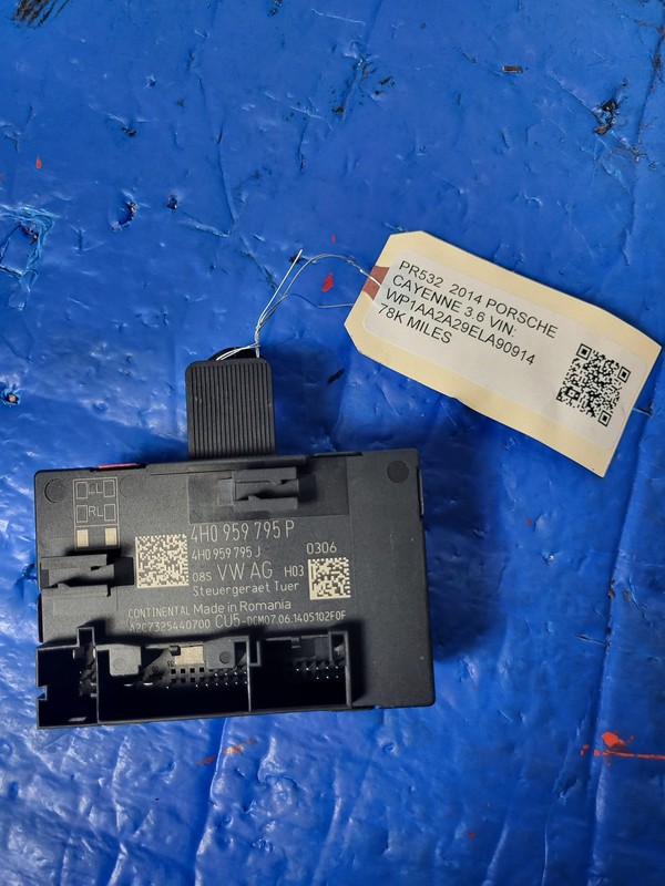 Used Oem Porsche Rear Left Driver Door Control Module 4H0959795P for Cayenne 14