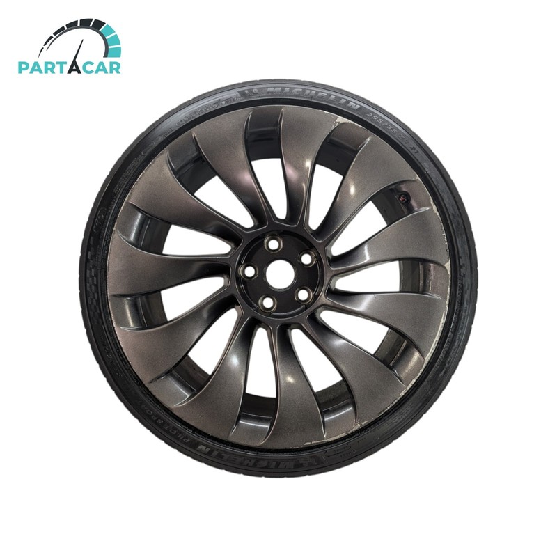 2020-2023 Tesla Model Y 21 Inch 21x9.5 UberTurbine Wheel Rim w/ Tire OEM CRACKED