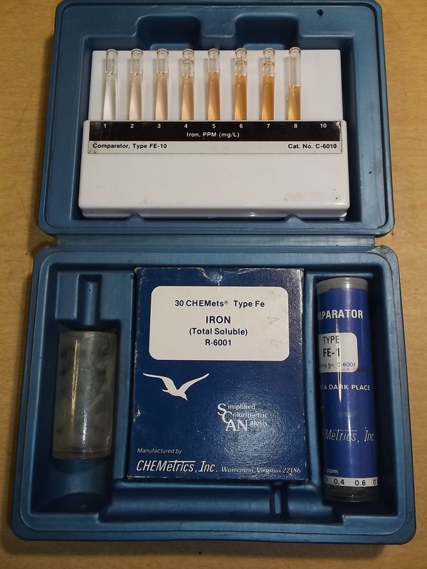 Vintage Chemetrics Iron Test Kit Model FE-10, Cat No K-6010*FREE SHIPPING*