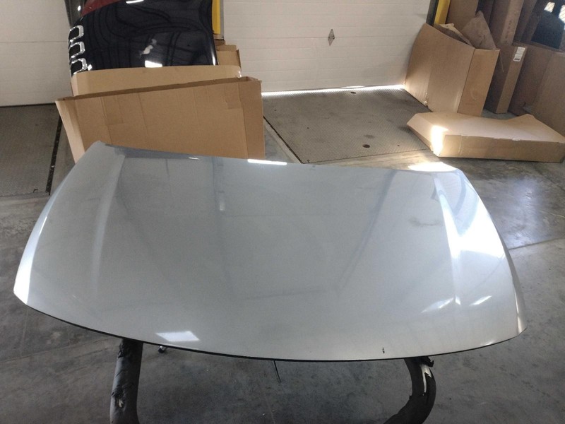 2015 Mazda CX-9 OEM Silver Hood Panel - Good Condition, Minor Scratch