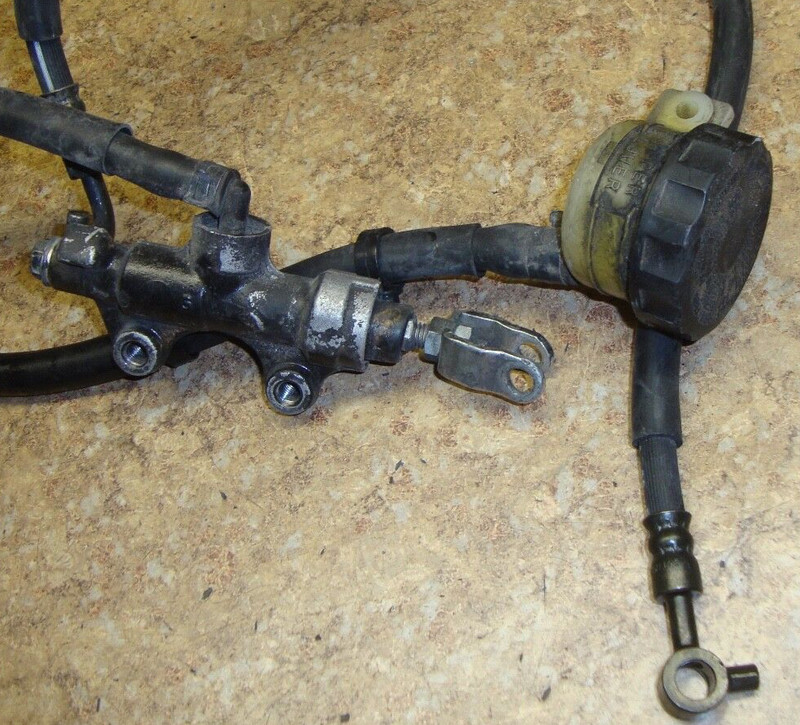 2007 Kawasaki Ninja EX 650 EX650 A Rear Brake Line Back Master Cylinder Actuator