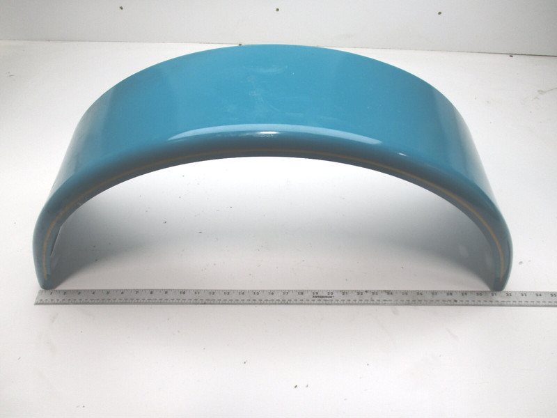 Trailer Fender Teal Painted Steel 32" L x 14" H x 9 1/4" W