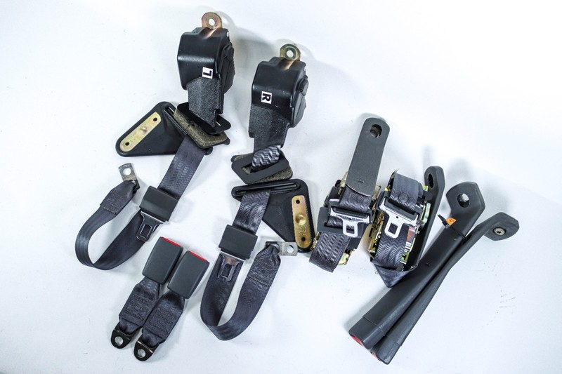 1993-2002 Camaro Firebird Trans Am Graphite Gray Seat Belt Set 41K Miles GM