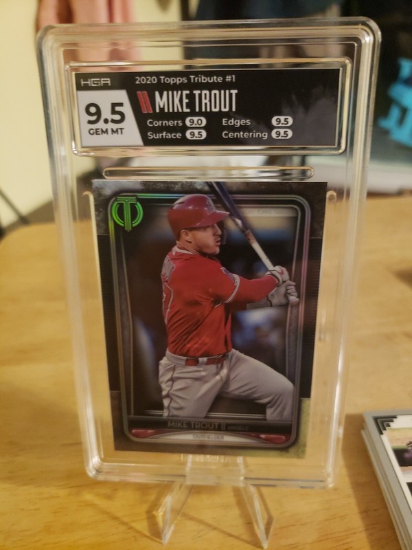 Mike Trout 2020 Topps Tribute #1 Angels HGA 9.5 Super Low Pops