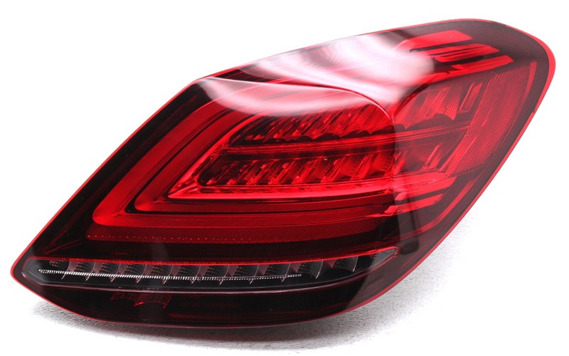 OEM Mercedes C-Class Sedan Right LED Tail Lamp 205-906-50-03 Lens Chips