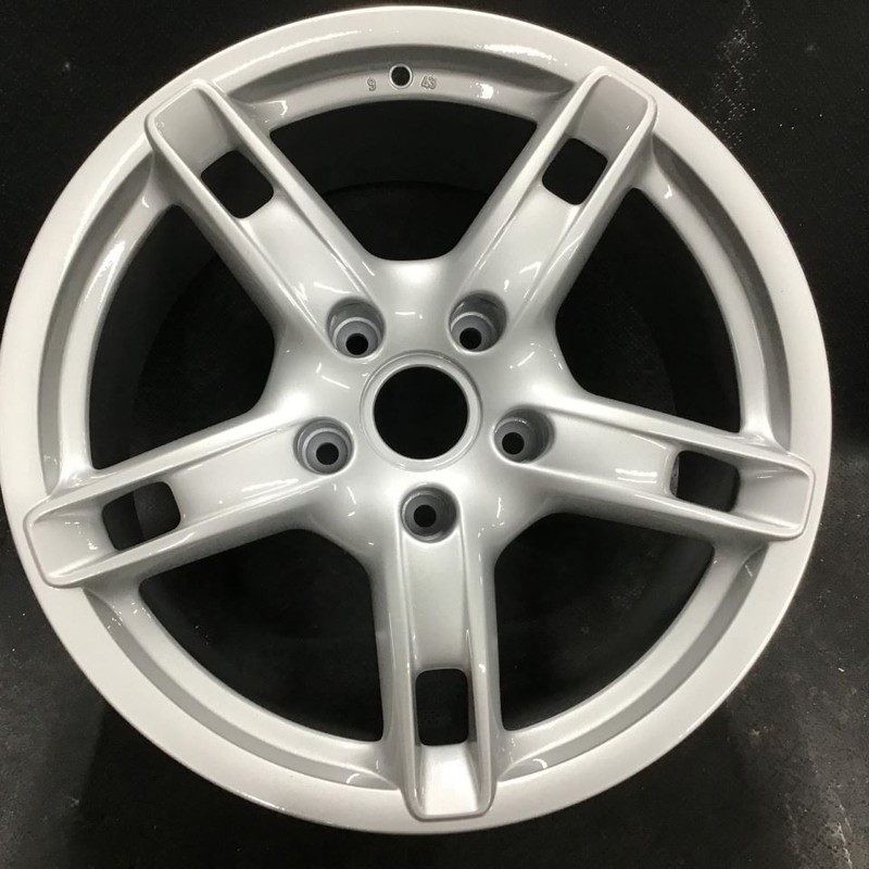 2005-2008 Porsche Boxter Cayman 67396 Wheel 18x8 5 Spoke Rim Silver 98736213600