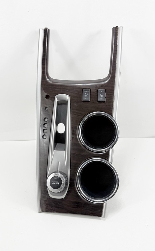 2013-2016 Nissan Pathfinder Shifter Bezel Trim Woodgrain Cup Holder w/ Knob 4x4