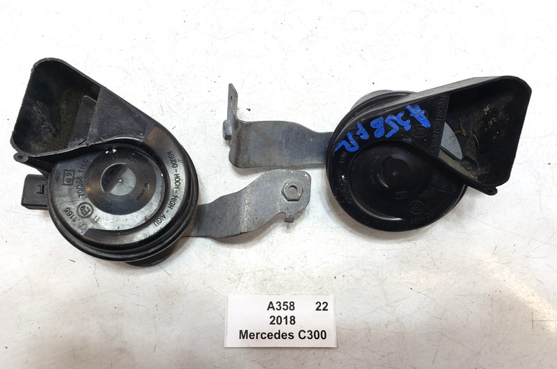 ✅ 15-23 OEM Mercedes C300 A205 W205 Left Right Low High Tone Horn Signal SET