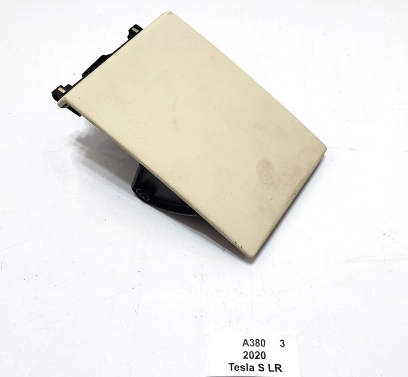 ✅ 16-20 OEM Tesla Model S Center Console Storage Lid Trim Panel White*