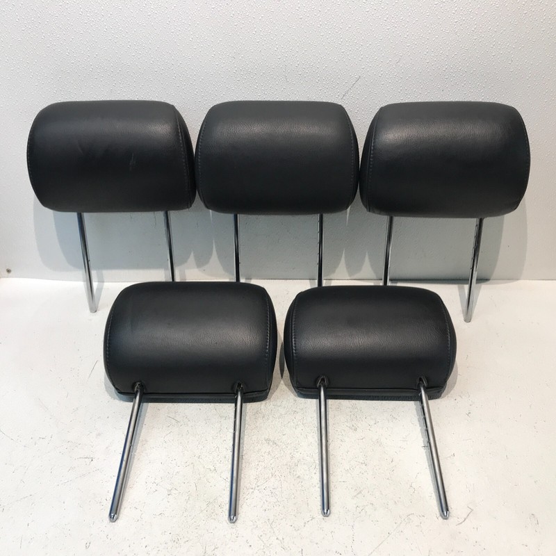 98-05 Mercedes W163 ML430 Front Left Right 2nd Row Seat Headrests Black Set of 5