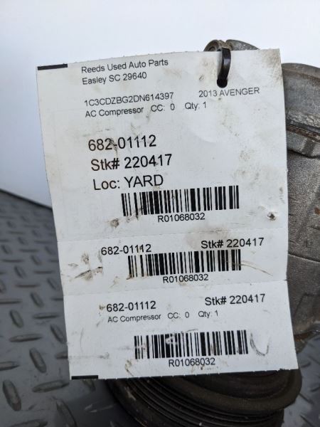 AC Compressor Without Rear AC Fits 11-19 JOURNEY 1068032