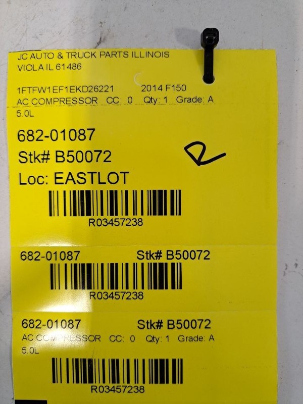 AC Compressor Fits 14 FORD F150 PICKUP 3457238