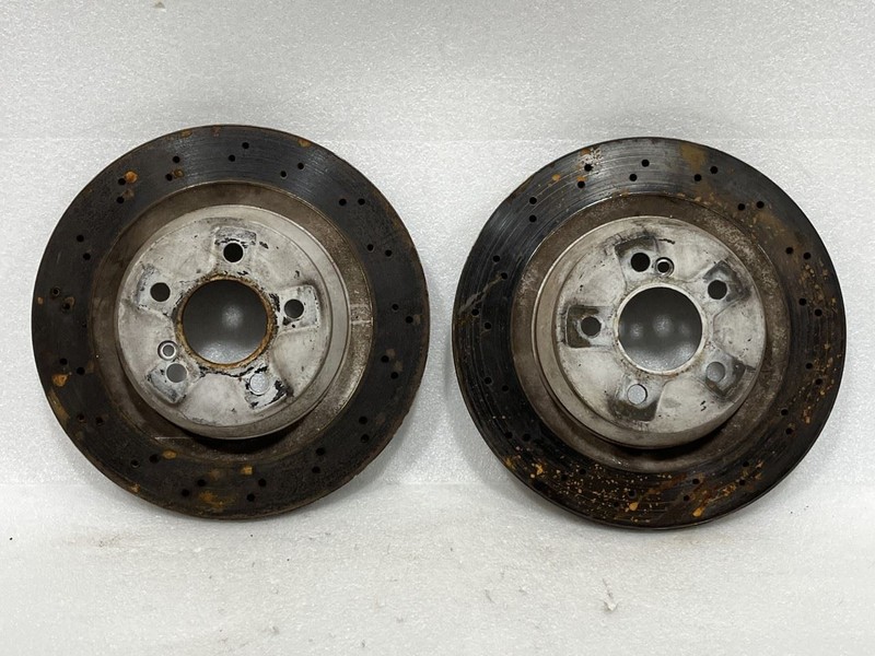 2003 2004 2005 2006 MERCEDES E55 W211 AMG REAR ROTORS PAIR PERFORATED AND VENTED