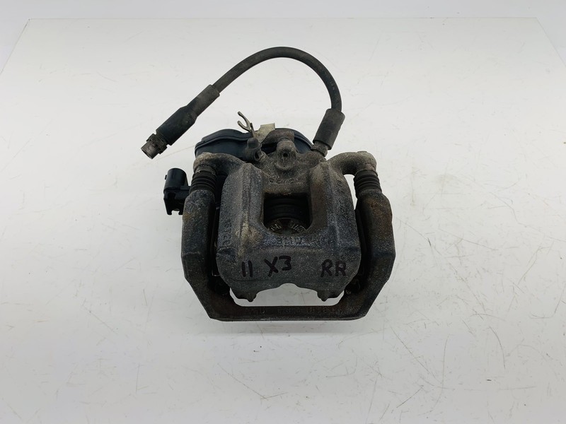 11-17 BMW X3 F25 XDRIVE REAR RIGHT SIDE ABS BRAKE CALIPER W/ HYDRAULIC HOSE OEM