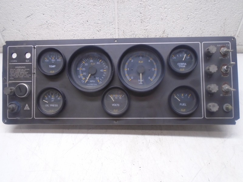 M1 Medallion Instrument Gage Cluster Dash Panel Temp Oil Trim Volts Fuel MPH RPM