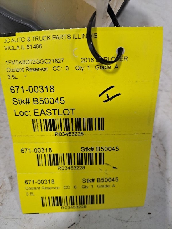Coolant Reservoir Fits 11-19 EXPLORER 3453228