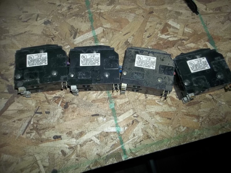 Square D LP-387 HACR Type Circuit Breaker 2-Pole, Lot of 4 *FREE SHIPPING*