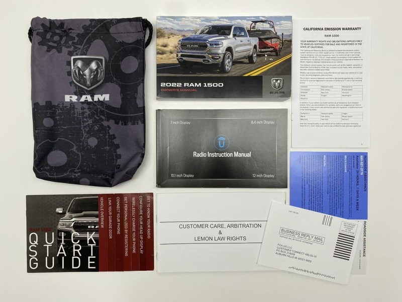 Owners Manual 2022 Dodge Ram Truck 1500 86687