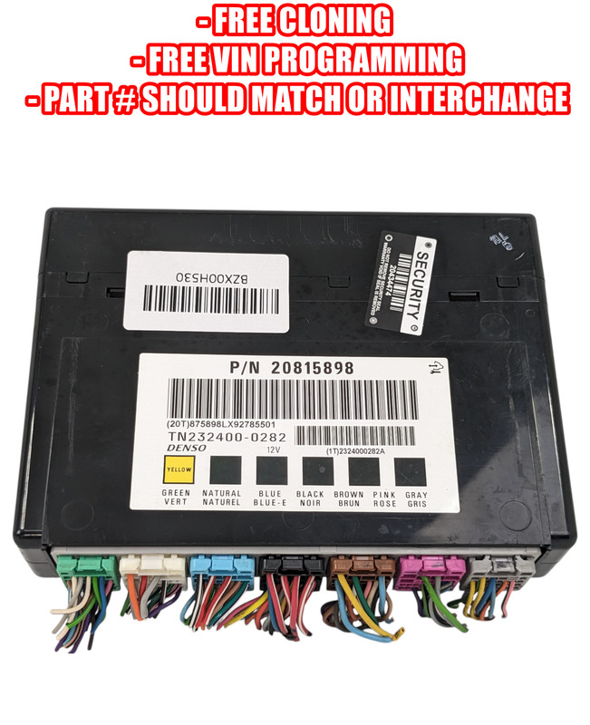 20815898 GM Body Control Module Programmed To Your VIN BCM