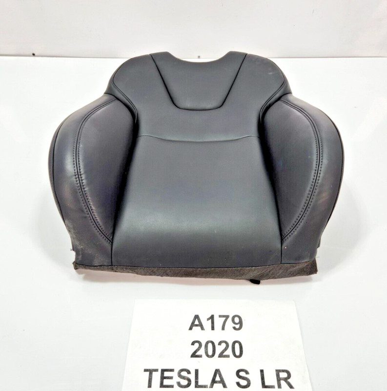 ✅ 16-20 OEM Tesla Model S Front Right Passenger Seat Upper Leather Cushion Black