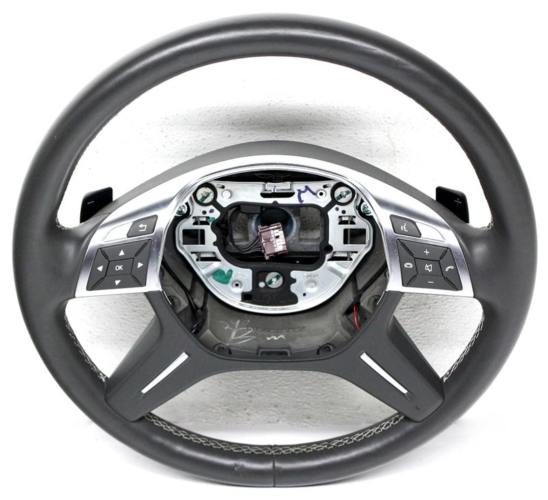 OEM Steering Wheel For Mercedes-Benz ML-Class Gray Leather 166-460-03-18-7J14