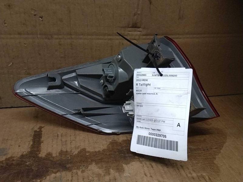2013 Acura RDX Right Tail Light Assembly Maroon OEM Used 429069 153K Miles