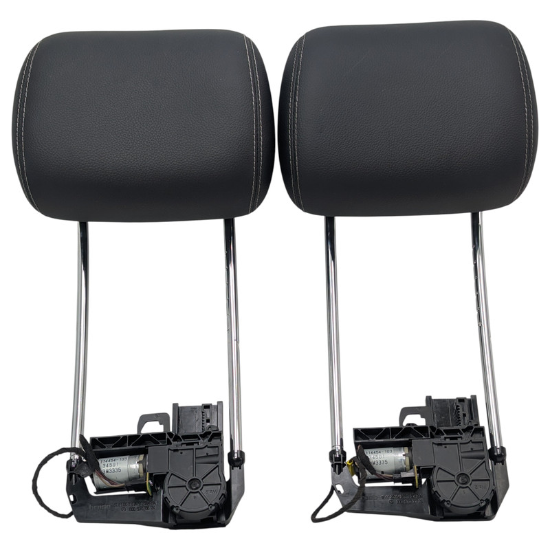 07-12 MERCEDES GL450 X164 FRONT SEAT HEADREST LIFT FOLD MOTOR DRIVE PAIR