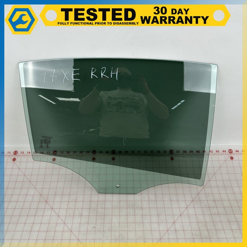 17-20 JAGUAR XE REAR RIGHT PASSENGER SIDE DOOR WINDOW GLASS OEM