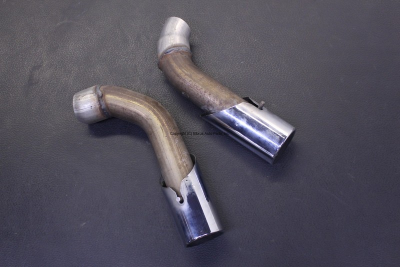 BMW 335XI F30 12 - 15 EXHAUST PIPE CHROME TIP PAIR SPORT PACKAGE 18307605041 OEM
