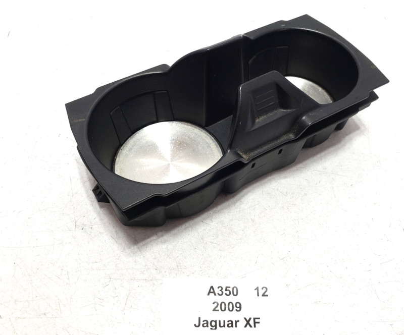 ✅ 09-10 OEM Jaguar XF Front Center Console Dual Cup Holder Black