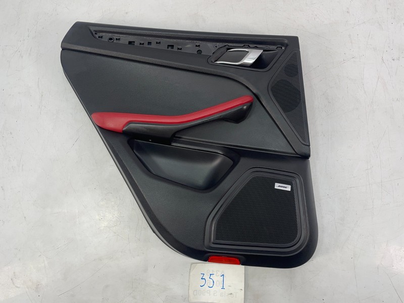 ✅ 15-18 OEM Porsche Macan 95B Rear Left Driver Side Door Card Panel Leather Red
