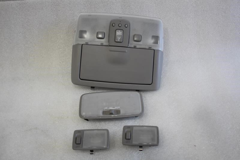2002 LEXUS ES300 ROOF CONSOLE WITH DOME LIGHTS 4 PIECES GRAY LA17