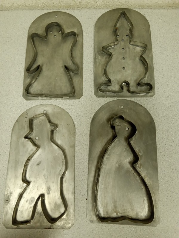 Vintage Antique Large Cookie Cutter 10" Flat Back 4 Different