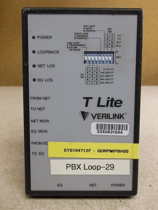 Verilink TLite DSSUK31GAA 120577 F-202-001 111 w/ Power Cord *FREE SHIPPING*