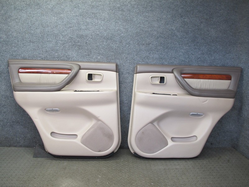 1998-2002 LEXUS J100 LX470 REAR LEFT & RIGHT SIDE DOOR INTERIOR PANEL TRIM SET