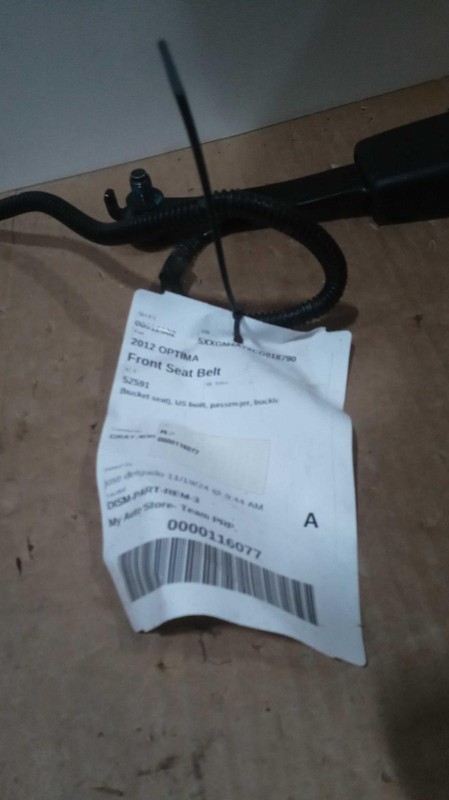 2012-2015 KIA OPTIMA OEM Used Gray Seat Belt, 140K Miles, Genuine Part