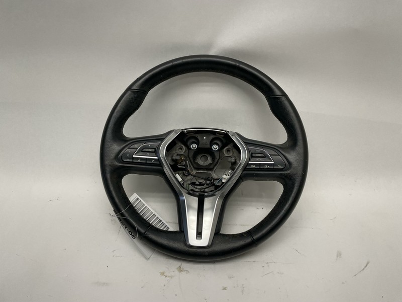 2017-2020 INFINITI Q60 STEERING WHEEL MINOR DAMAGE OEM BLACK NO PADDLE SHIFTER