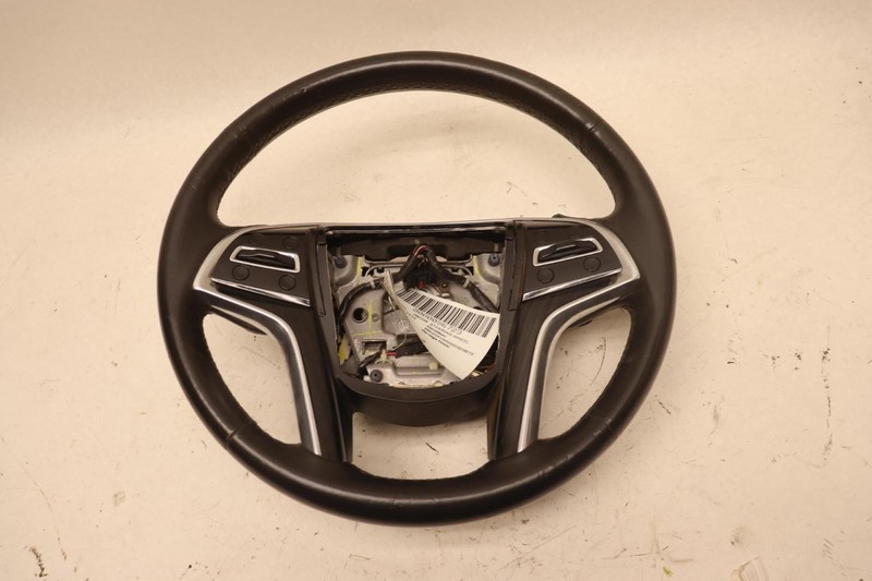 2013-2014 CADILLAC XTS DRIVER STEERING WHEEL LEATHER W/ HEATED BLACK OEM