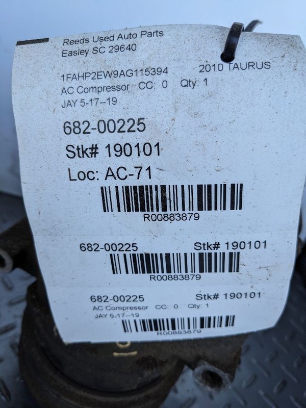 AC Compressor Fits 08-12 TAURUS 883879