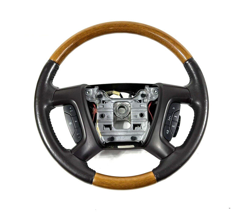 2008-2012 Buick Enclave Leather Woodgrain Cocoa Steering Wheel w/ Cruise OEM