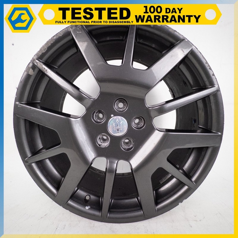 08-19 MASERATI GRANTURISMO GRANCABRIO 8.5J X 20 20" FRONT WHEEL RIM GRAY OEM