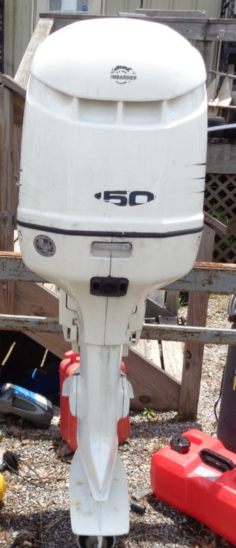 USED 2004 EVINRUDE FICHT 250 HP 25" 2 STROKE OUTBOARD BOAT MOTOR ENGINE 137HRS