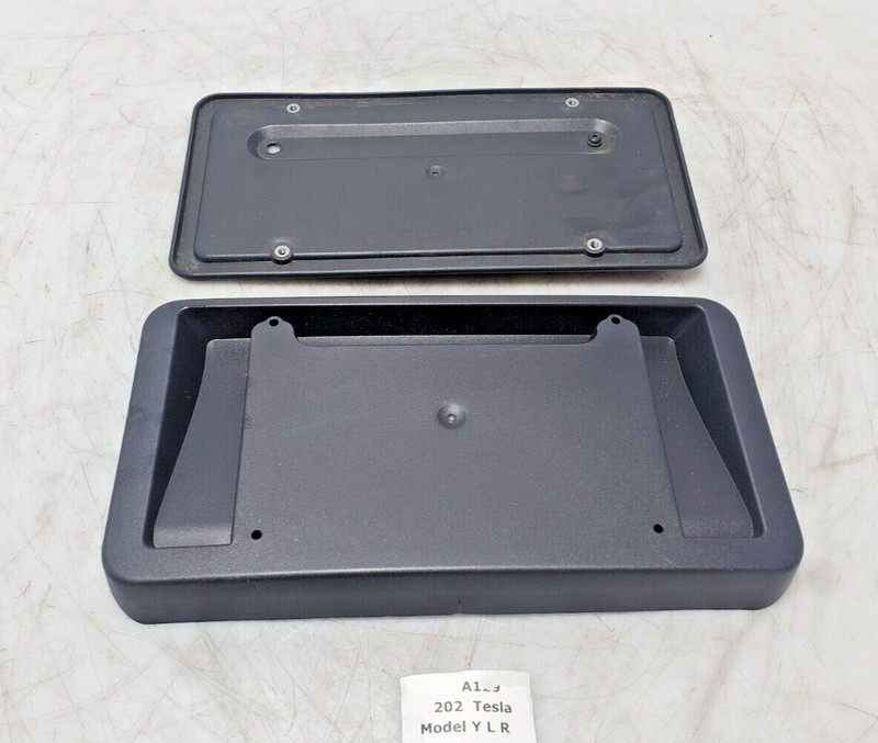 ✅ 2020-2023 OEM Tesla Model Y Front Rear License Number Plate Mount Bracket SET