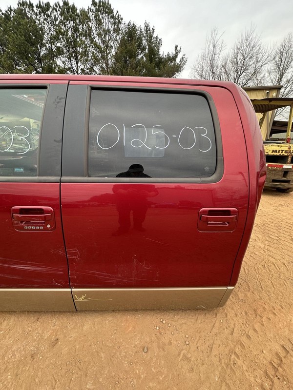 2009-2014 FORD F150 CREW CAB REAR LEFT SIDE DOOR PANEL BURGUNDY W/ GLASS OEM