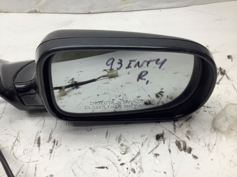 90-93 Integra 4Dr Right Mirror Rear View Door Mirror Power Painted Black OEM