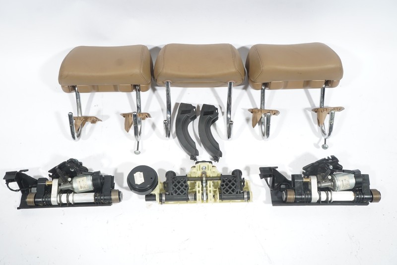 2007 - 2009 MERCEDES BENZ S550 W221 REAR HEADREST FOLDING MECHANISM SET OF 6 OEM