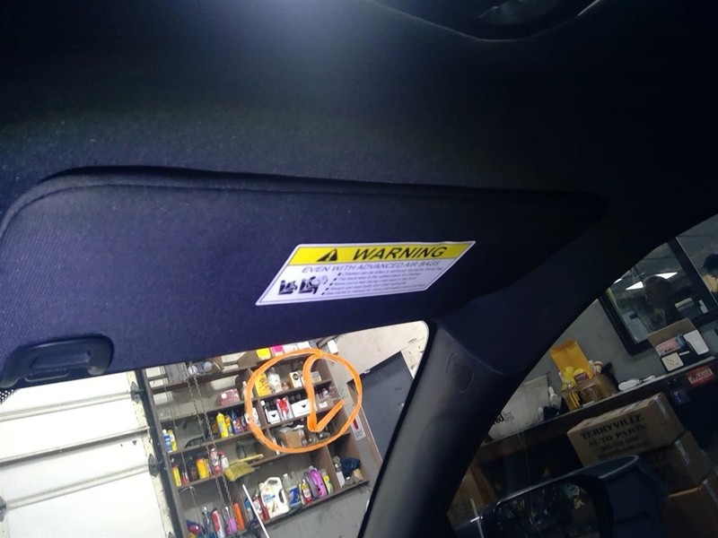 Passenger Right Sun Visor Without Illumination Fits 16-21 CIVIC 1727842