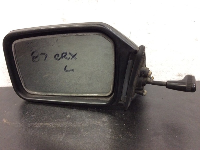84-87 CRX 2Dr Left Mirror Rear View Door Mirror Manual Black Used OEM